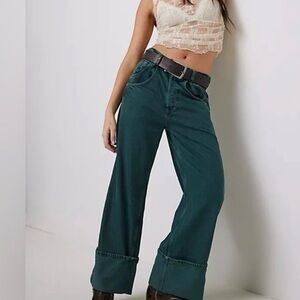 NWT $128 free people we the free jeans size 27 Women's Wide-Leg Jeans - Green